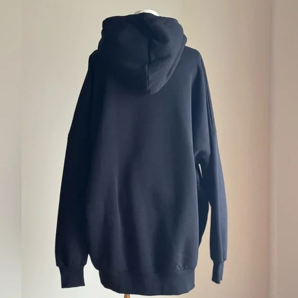 DIESEL Hooded  D-OXI-A1 Sweater Dress Size Small  Black With Bold Gold Logo NWT! - Picture 7 of 14